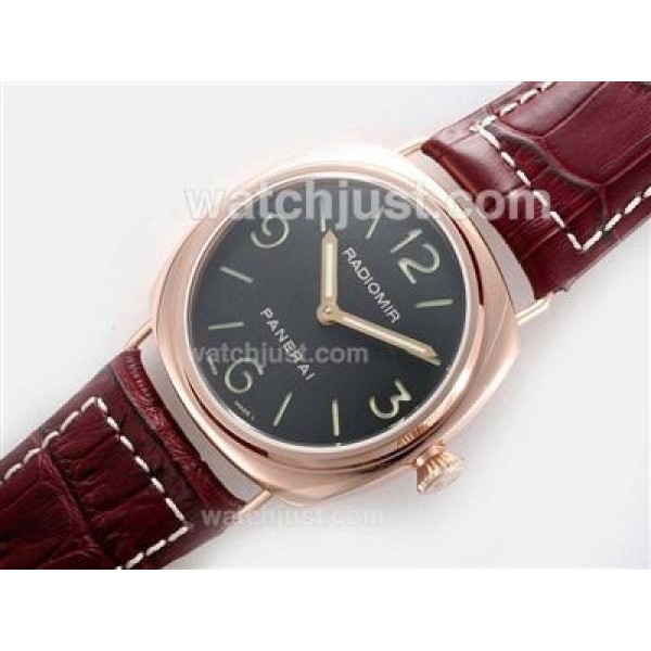 Panerai Radiomir Swiss ETA Unitas 6497 Movement-Rose Gold Case