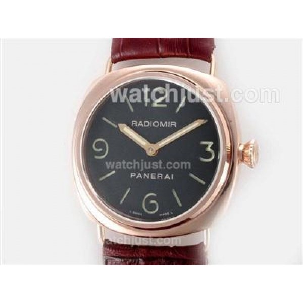 Panerai Radiomir Swiss ETA Unitas 6497 Movement-Rose Gold Case
