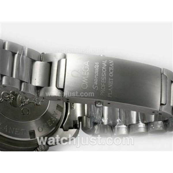 Omega Seamaster Planet Ocean Working Chronograph with Black Bezel-Red marking