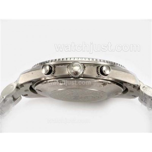 Omega Seamaster Planet Ocean Working Chronograph with Black Bezel-Red marking