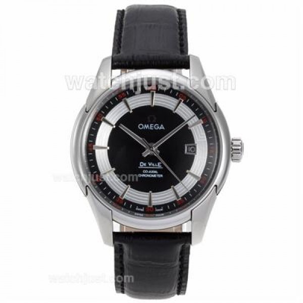 Omega Hour Vision See Thru Case Automatic with Black Dial-Deployment Buckle