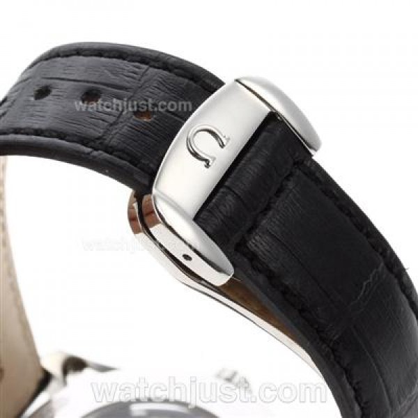 Omega Hour Vision See Thru Case Automatic with Black Dial-Deployment Buckle
