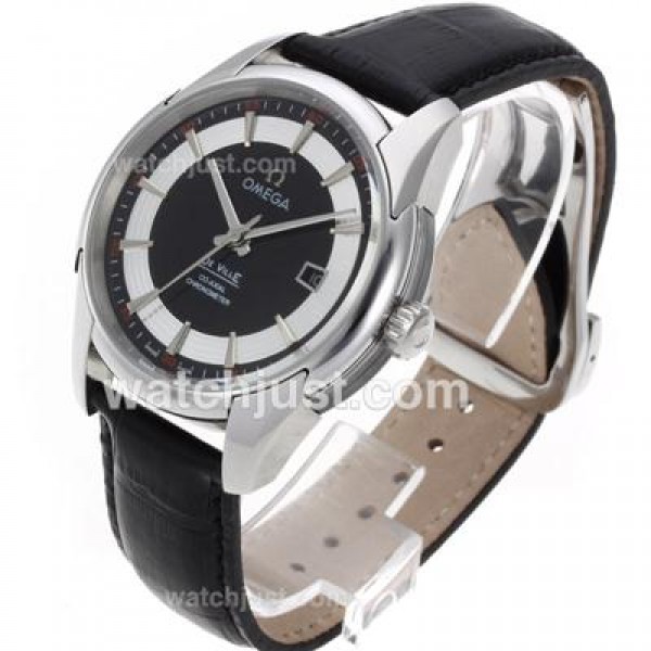 Omega Hour Vision See Thru Case Automatic with Black Dial-Deployment Buckle
