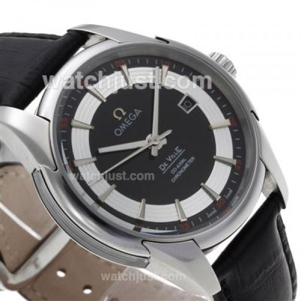 Omega Hour Vision See Thru Case Automatic with Black Dial-Deployment Buckle