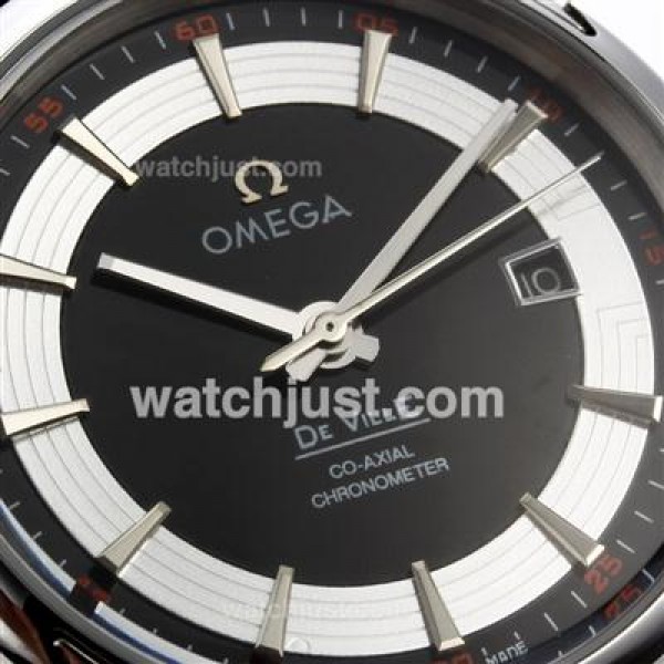 Omega Hour Vision See Thru Case Automatic with Black Dial-Deployment Buckle