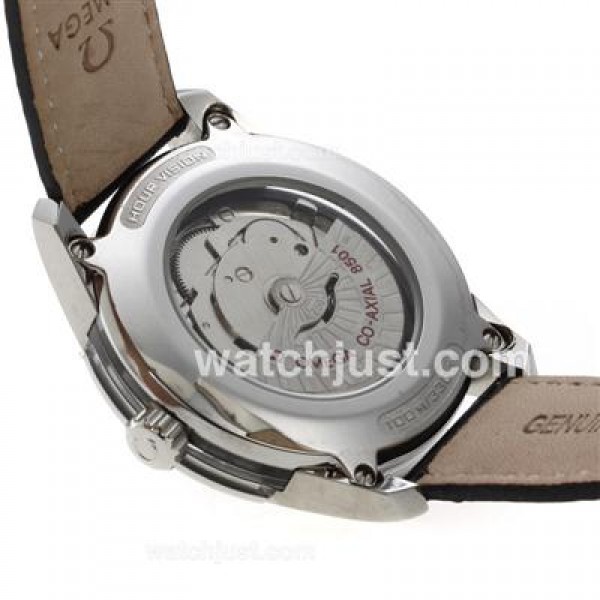 Omega Hour Vision See Thru Case Automatic with Black Dial-Deployment Buckle