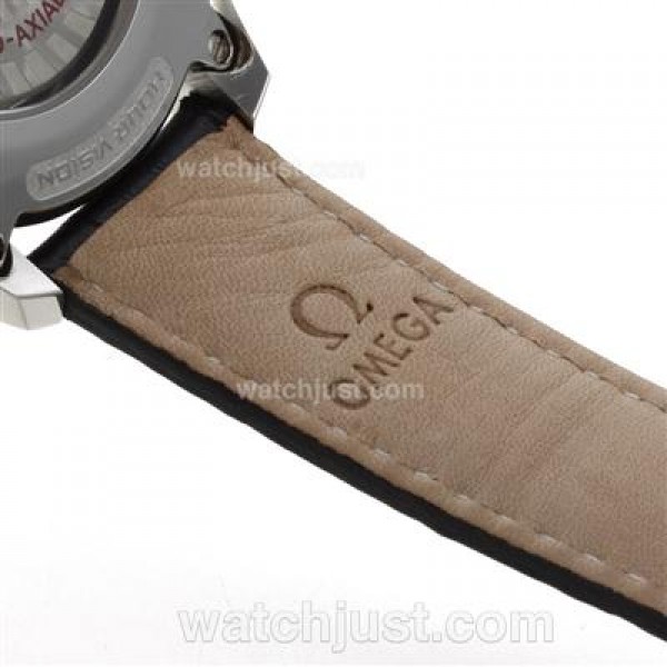 Omega Hour Vision See Thru Case Automatic with Black Dial-Deployment Buckle