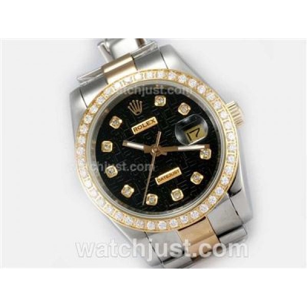 High End Rolex Datejust Replica Watches With Black Dials For Sale Online