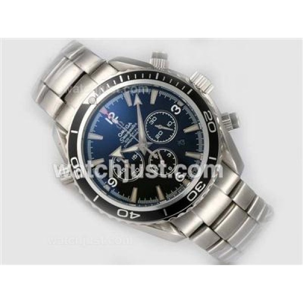 Omega Seamaster Planet Ocean Working Chronograph with White Marking-Same Chassis As 7750-High Quality