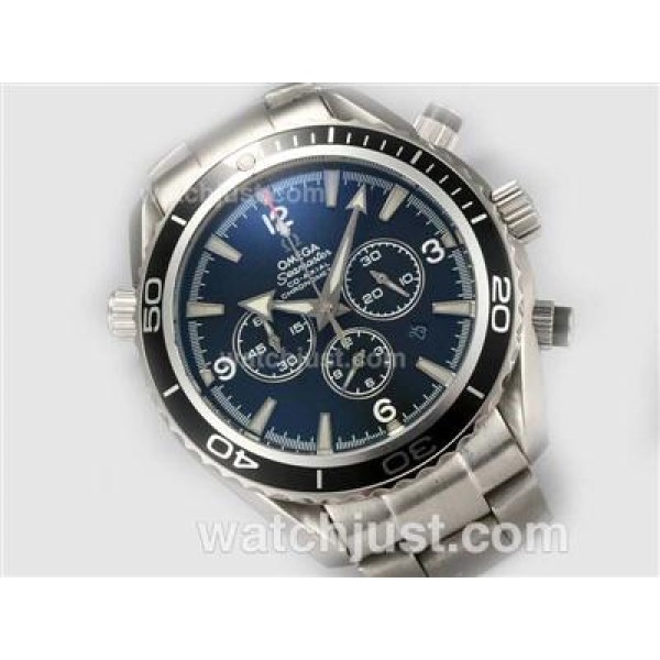 Omega Seamaster Planet Ocean Working Chronograph with White Marking-Same Chassis As 7750-High Quality