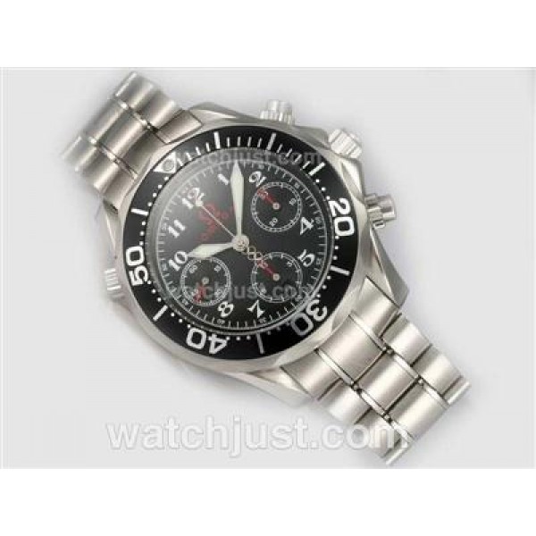 AAA Quality Fake Omega Seamaster Olympic Edition Chrono 2896.51.91 With Black Dials For Men