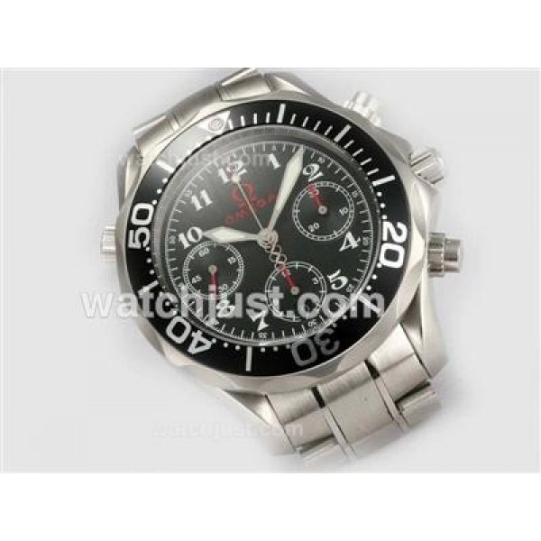 AAA Quality Fake Omega Seamaster Olympic Edition Chrono 2896.51.91 With Black Dials For Men