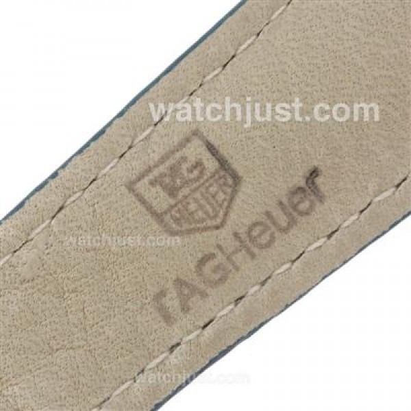 Tag Heuer Blue Leather Strap with Deployment Buckle