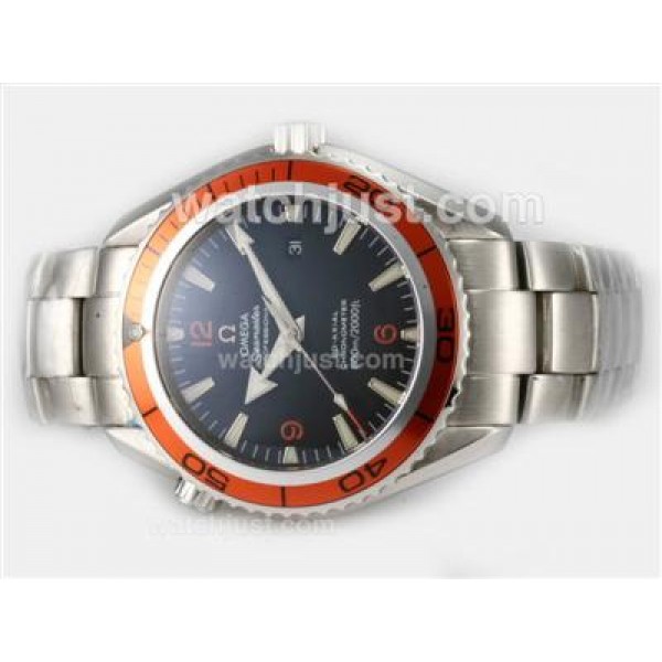 UK AAA Quality Omega Seamaster Planet Ocean Replica Watches With Black Dials For Men