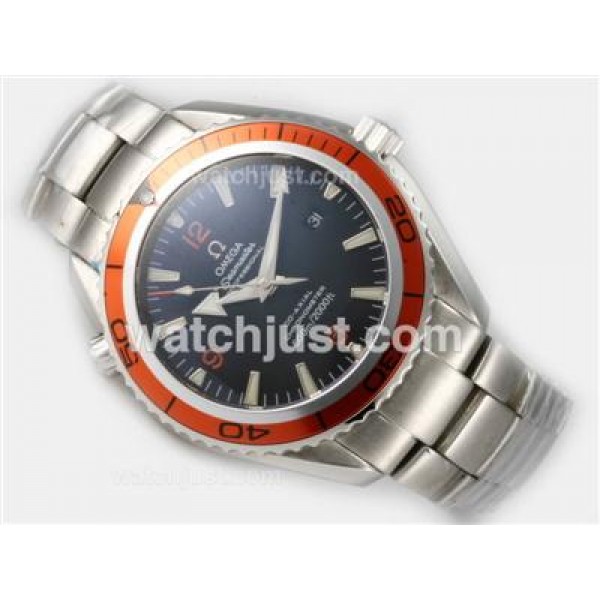 UK AAA Quality Omega Seamaster Planet Ocean Replica Watches With Black Dials For Men