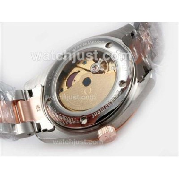 Omega Seamaster Aqua Terra Big Size Automatic Two Tone with White Tuxedo Dial