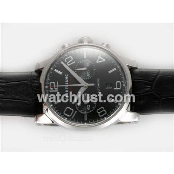 Montblanc Time Walker Pilot Chronograph Swiss Valjoux 7750 Movement with Black Dial