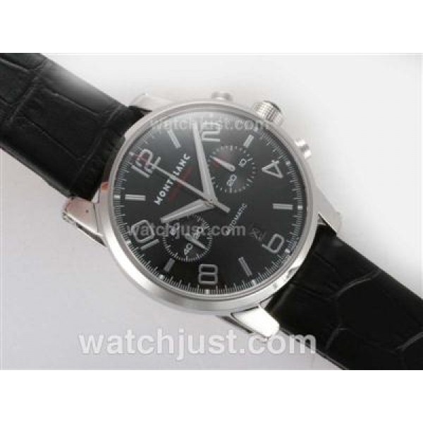 Montblanc Time Walker Pilot Chronograph Swiss Valjoux 7750 Movement with Black Dial