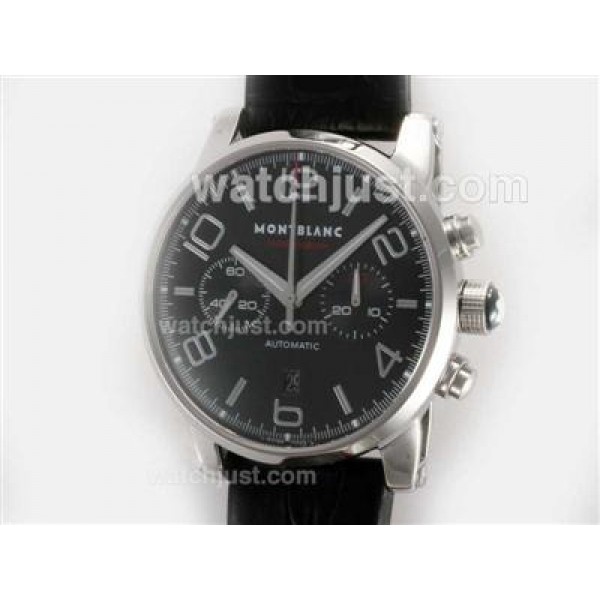 Montblanc Time Walker Pilot Chronograph Swiss Valjoux 7750 Movement with Black Dial