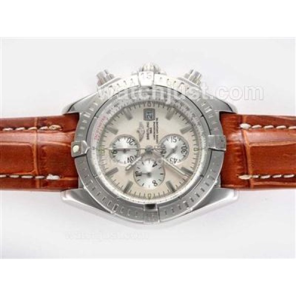 Breitling Chronomat Evolution Working Chronograph with White Dial