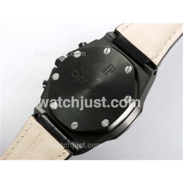 Audemars Piguet End of Days Limited Edition Chronograph Swiss Valjoux 7750 Movement PVD Case with Blue Checkered Dial