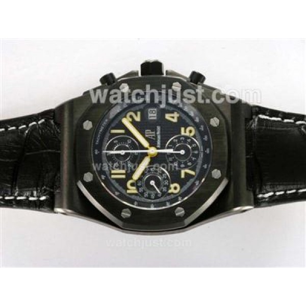 Audemars Piguet End of Days Limited Edition Chronograph Swiss Valjoux 7750 Movement PVD Case with Black Checkered Dial