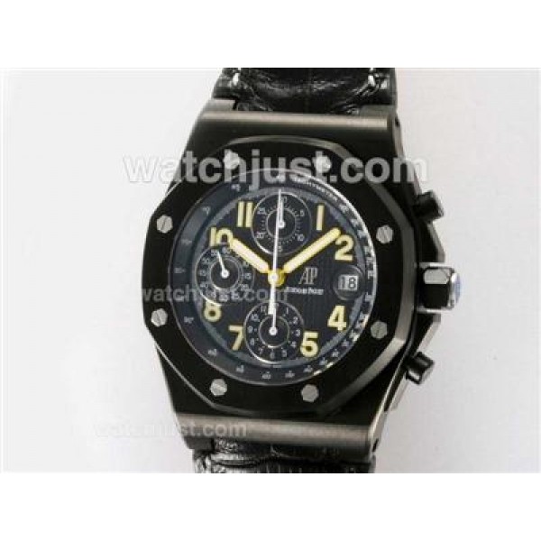 Audemars Piguet End of Days Limited Edition Chronograph Swiss Valjoux 7750 Movement PVD Case with Black Checkered Dial