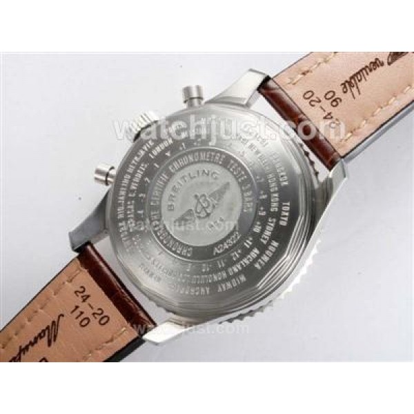 Breitling Navitimer World with Swiss Valjoux 7750 Movement-Deployment Buckle