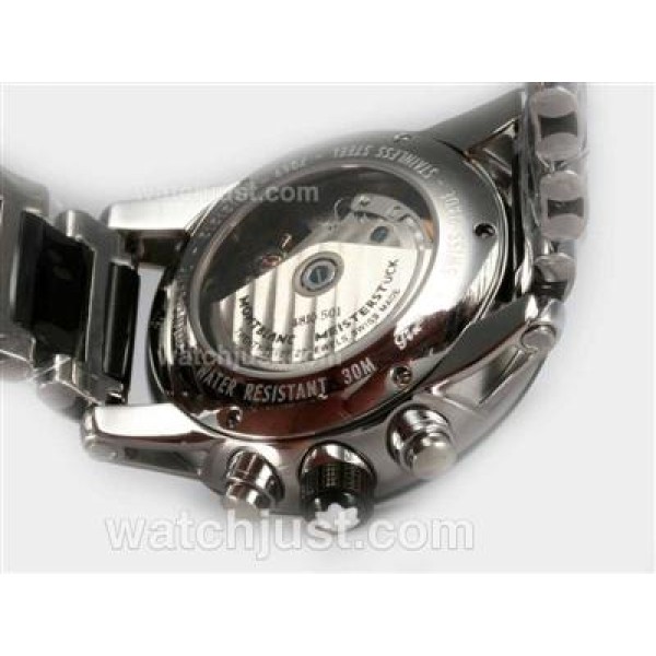 Montblanc Time Walker PVD Chronograph Swiss Valjoux 7750 Movement with Black Dial