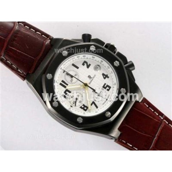 Audemars Piguet Arnold Limited Edition Royal Oak Chronograph Swiss Valjoux 7750 Movement PVD Case with White Dial