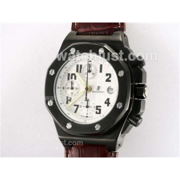Audemars Piguet Arnold Limited Edition Royal Oak Chronograph Swiss Valjoux 7750 Movement PVD Case with White Dial