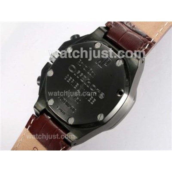 Audemars Piguet Arnold Limited Edition Royal Oak Chronograph Swiss Valjoux 7750 Movement PVD Case with White Dial
