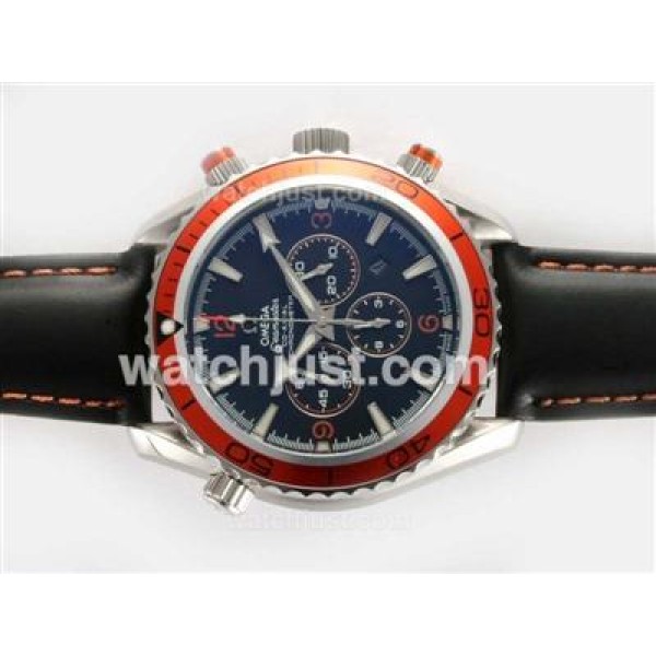 Omega Seamaster Planet Ocean Working Chronograph with Orange Bezel-Same Chassis As 7750-High Quality