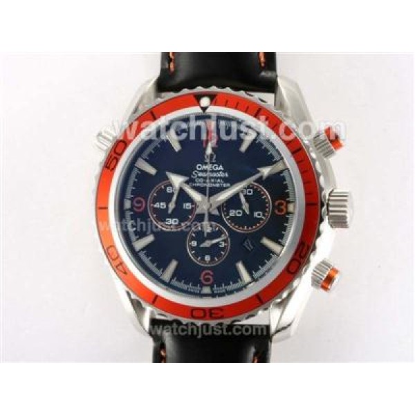 Omega Seamaster Planet Ocean Working Chronograph with Orange Bezel-Same Chassis As 7750-High Quality
