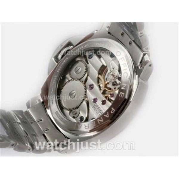 Panerai Luminor Unitas 6497 Movement with White Dial S/S-New Version