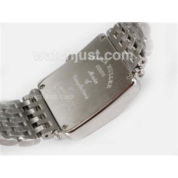 Franck Muller Master Square Swiss ETA Movement With Diamond Bezel / Black Dial-Colorful Number Marking
