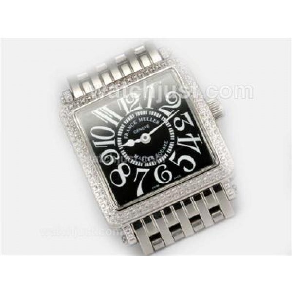 Franck Muller Master Square Swiss ETA Movement With Diamond Bezel-Number Marking