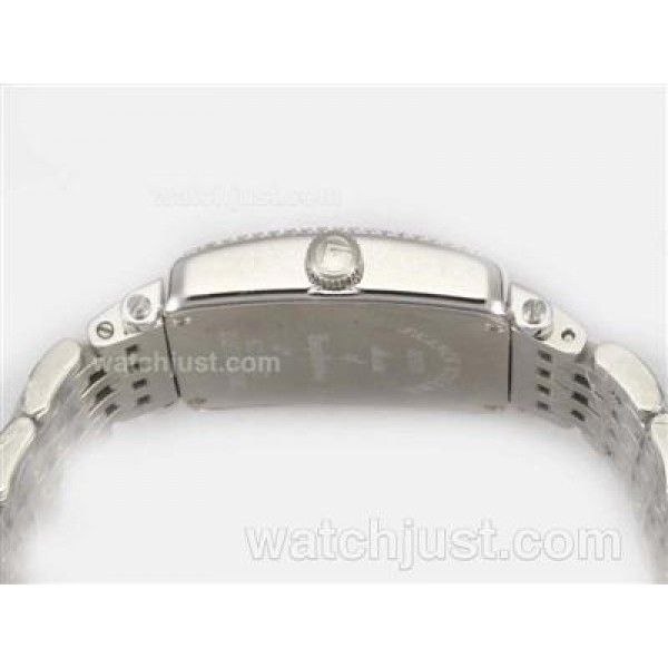 Franck Muller Master Square Swiss ETA Movement With Diamond Bezel / Black Dial-Roman Marking