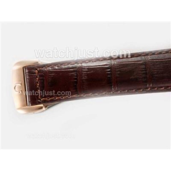 Omega Hour Vision See Thru Case Automatic Rose Gold Case with Brown Dial
