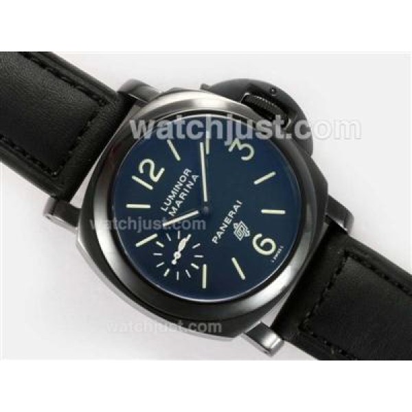 Panerai Luminor Marina OP Logo Unitas 6497 Movement PVD Case with AR Coating