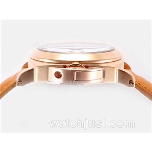 Panerai Luminor Unitas 6497 Movement Rose Gold Case with Black Dial