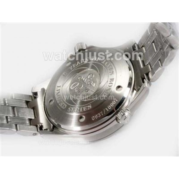 UK Swiss Made Fake Omega Seamaster 007 James Bond 40 Anniversary With Black Dials For Men