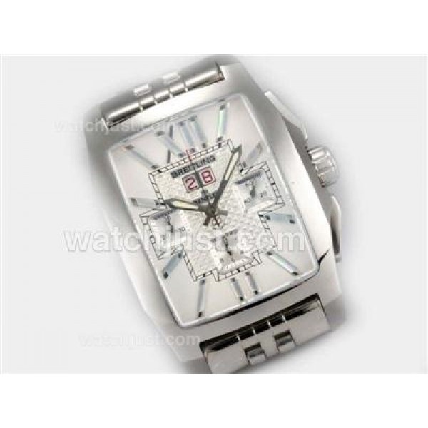 UK Top Quality Replica Breitling Bentley Flying B Chronograph Swiss Valjoux 7750 Movement with White Dial-AR Coating