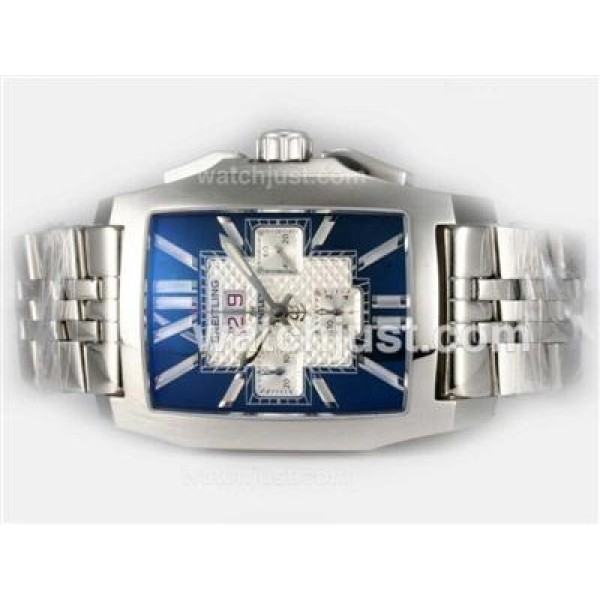Best Quality Breitling Bentley Flying B Chronograph Replica Watches With Blue Dials For Men