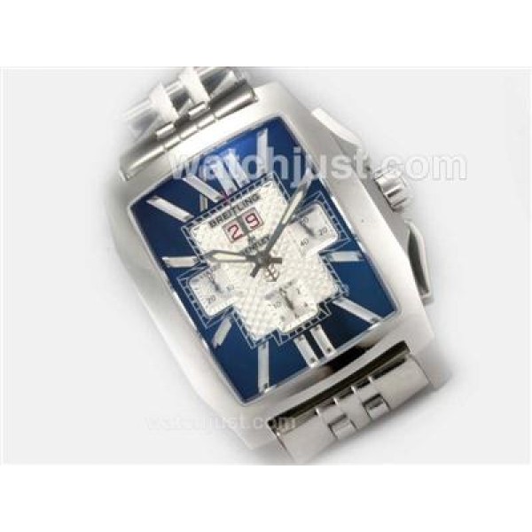 Best Quality Breitling Bentley Flying B Chronograph Replica Watches With Blue Dials For Men