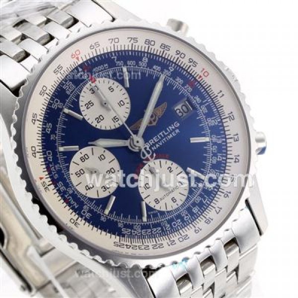 Breitling Navitimer Chronograph Swiss Valjoux 7750 Movement with Blue Dial