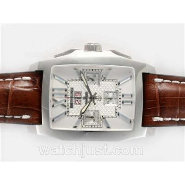 UK Perfect Replica Breitling Bentley Flying B Chronograph Swiss Valjoux 7750 Movement with White Dial-Deployment Buckle