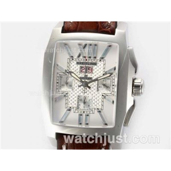 UK Perfect Replica Breitling Bentley Flying B Chronograph Swiss Valjoux 7750 Movement with White Dial-Deployment Buckle