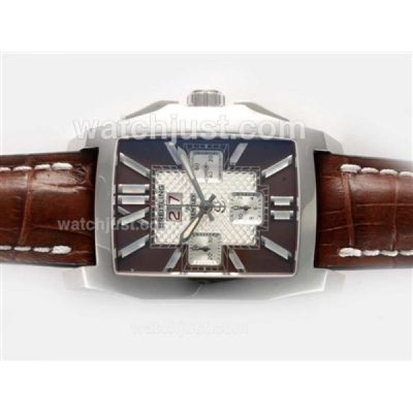 UK Swiss Movement Replica Breitling Bentley Flying B Chronograph Swiss Valjoux 7750 Movement with Brown Dial-Deployment Buckle
