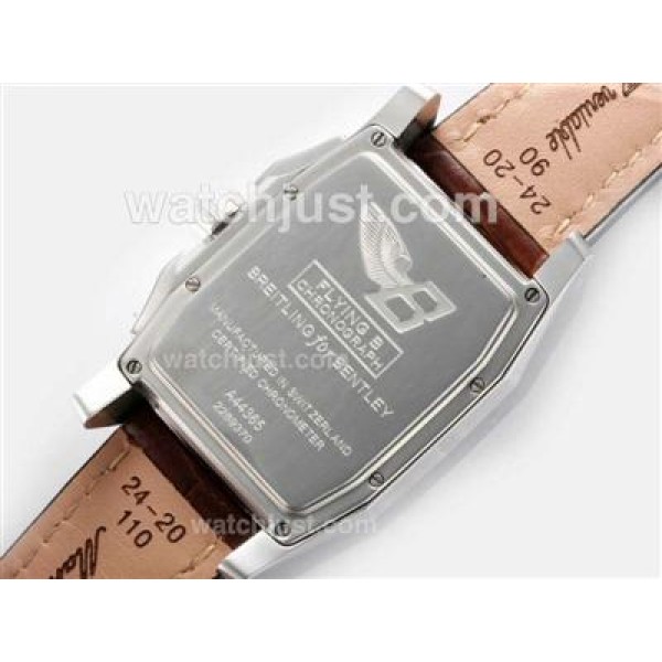 UK Swiss Movement Replica Breitling Bentley Flying B Chronograph Swiss Valjoux 7750 Movement with Brown Dial-Deployment Buckle